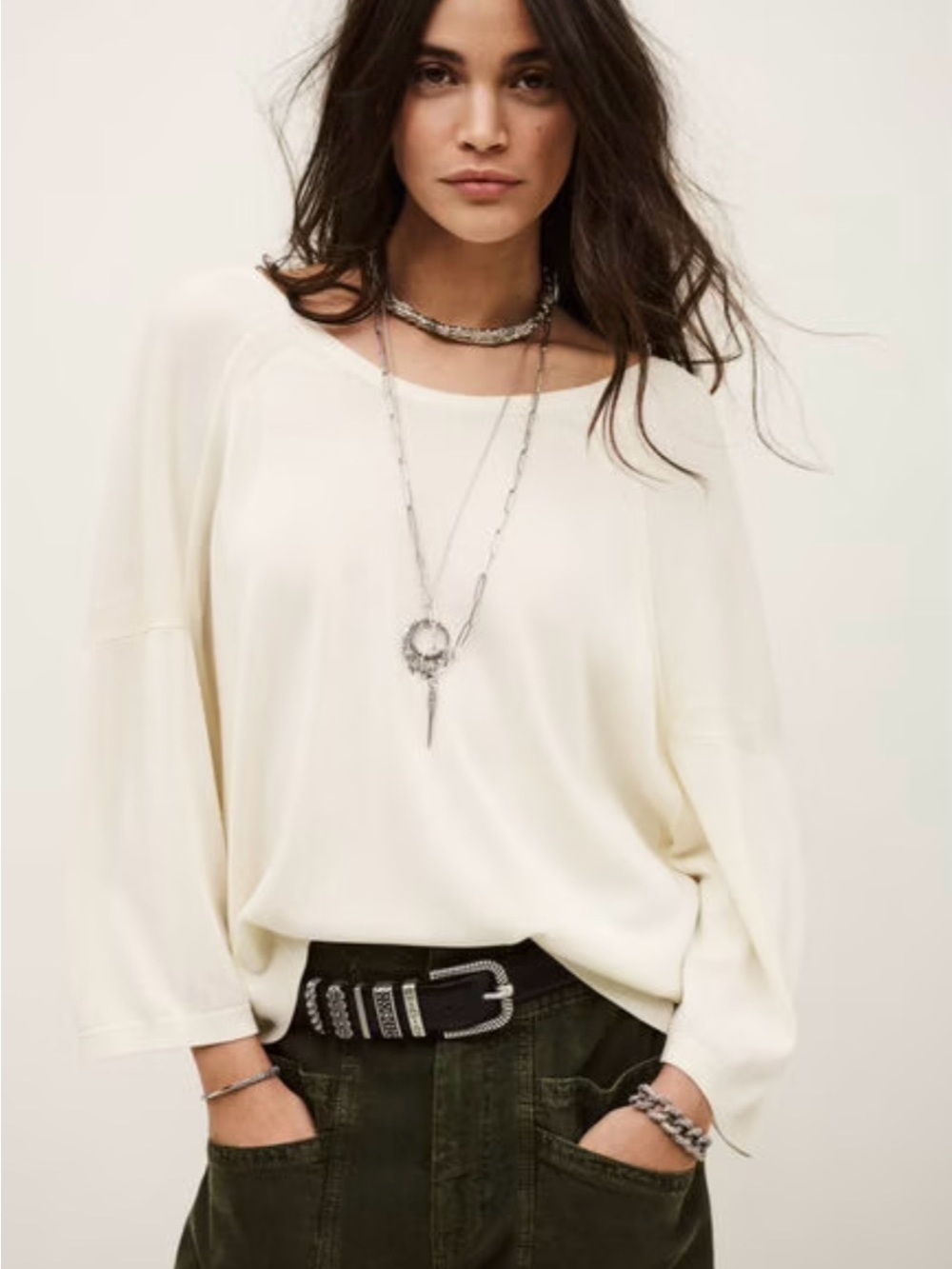 ba&sh Abraham Cardigan in Ecru